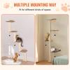 imageVEVOR Wall Mounted Cat Shelves Perches with Jumping Boards Hammock Sofa Cat Furniture and Shelves up to 40 lbs for Sleeping Playing Climbing Set of 6Fixed