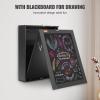 imageVEVOR Wall Mounted Desk Fold Out Convertible Desk MultiFunction Folding Wall Table with Chalkboard for Home Office Space Saving Computer Table with Storage Area