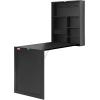 imageVEVOR Wall Mounted Desk Fold Out Convertible Desk MultiFunction Folding Wall Table with Chalkboard for Home Office Space Saving Computer Table with Storage Area