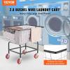imageVEVOR Wire Laundry Cart 28Bushel Wire Laundry Basket with Wheels 267x217x264 Commercial Basket Cart Steel Frame with Chrome Finish 4quot Casters28 Bushel267x217x264
