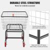 imageVEVOR Wire Laundry Cart 28Bushel Wire Laundry Basket with Wheels 267x217x264 Commercial Basket Cart Steel Frame with Chrome Finish 4quot Casters28 Bushel267x217x264