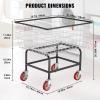 imageVEVOR Wire Laundry Cart 28Bushel Wire Laundry Basket with Wheels 267x217x264 Commercial Basket Cart Steel Frame with Chrome Finish 4quot Casters28 Bushel267x217x264