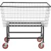 imageVEVOR Wire Laundry Cart 28Bushel Wire Laundry Basket with Wheels 267x217x264 Commercial Basket Cart Steel Frame with Chrome Finish 4quot Casters38 Bushel325x213x299
