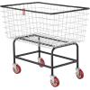 imageVEVOR Wire Laundry Cart 28Bushel Wire Laundry Basket with Wheels 267x217x264 Commercial Basket Cart Steel Frame with Chrome Finish 4quot Casters38 Bushel325x213x299