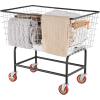 imageVEVOR Wire Laundry Cart 28Bushel Wire Laundry Basket with Wheels 267x217x264 Commercial Basket Cart Steel Frame with Chrome Finish 4quot Casters38 Bushel325x213x299