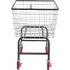 imageVEVOR Wire Laundry Cart 28Bushel Wire Laundry Basket with Wheels 267x217x264 Commercial Basket Cart Steel Frame with Chrome Finish 4quot Casters38 Bushel325x213x299