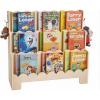 imageVEVOR 3Tier Montessori Bookshelf Scalloped Kids Bookcase Wooden Book Shelf with 2 Dual Hooks Daycare Furniture Display Bookshelf for Bedroom Living Room Entryway Nursury Preschool3 Tier