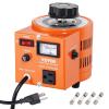 imageVEVOR Auto Variable Voltage Transformer 500VA 384 Amp 110V Input 0130V Output AC Voltage Regulator with LCD Display 4 Extra Fuses Thermal Control Switch for Home Industrial OfficePointer Dials