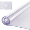 imageVEVOR Clear Table Cover Protector 48 inch1230 mm Round Table Cover 15 mm Thick PVC Plastic Tablecloth Waterproof Desktop Protector for Writing Desk Coffee Table Dining Room Table48 x 24 Oblong