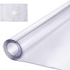 imageVEVOR Clear Table Cover Protector 48 inch1230 mm Round Table Cover 15 mm Thick PVC Plastic Tablecloth Waterproof Desktop Protector for Writing Desk Coffee Table Dining Room Table48 x 36 Oblong