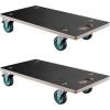 imageVEVOR Furniture Dolly 551 lbs Load Capacity Furniture Moving Dollies with 4 TPR Silent Wheels Rectangle Multifunctional Flat Dolly for Piano Furniture Couch Washing Machine Fridge 2 Pack Black226in x 114in