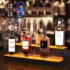 imageVEVOR LED Lighted Liquor Bottle Display 2 Tiers 30 Inches Supports USB Illuminated Home Bar Shelf with RF Remote ampamp App Control 7 Static Colors 14 H Timing Acrylic Lighted Shelf for 16 Bottles2 Tiers 24 Inches