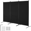 imageVEVOR Room Divider 3 Panel Room Divider Folding Privacy Screen and Portable Partition Divider for Room Separation Freestanding Room Partitions for Office Bedroom Study BeigeBlack
