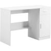 imageVEVOR Small Desk with Drawers Kids Desk for Bedroom Wooden Simple Study Table for Drawing Reading Writing Rectangle MDF Furniture Study Storage Table for Home Office White  Wood4134D x 1732W x 2957H
