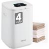 imageVEVOR Towel Warmers for Bathroom Towel Warmer Bucket with Child Lock ampamp HighTemp Light ampamp 24H Delay Timer ampamp Auto Shut Off Fits up to 4 Oversized Towels Blankets Clothes Bathrobes and More WhiteTowel Warmer with White Lid