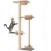 imageVEVOR Wall Mounted Cat Shelves Perches with Jumping Boards Hammock Sofa Cat Furniture and Shelves up to 40 lbs for Sleeping Playing Climbing Set of 6Fixed