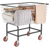 imageVEVOR Wire Laundry Cart 28Bushel Wire Laundry Basket with Wheels 267x217x264 Commercial Basket Cart Steel Frame with Chrome Finish 4quot Casters38 Bushel325x213x299