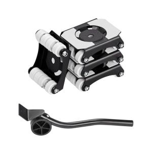 imageVEVOR Furniture Lifter Tool 750 lbs Load Capacity Furniture Sliders with Wheels Carbon Steel Panel DualRow ampamp EightWheel Structure Heavy Duty Appliance Roller Dolly for Appliances Sofa Fridge
