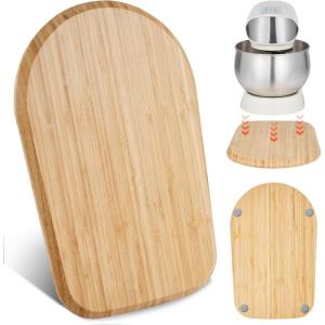 imageVEVOR Mixer Slider Mat for Tilt Head Kitchen Aid 558 Qt Stand Mixer kitchenaid Mixer Slider with PTFE Feet Kitchen Countertop Storage Accessories Moving Tray attachments Natural WoodFor 455 Qt Kitchenaid Mixer