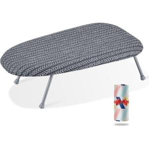imageVEVOR Tabletop Ironing Board 234 x 144 Small Iron Board with Heat Resistant Cover and 100 Cotton Cover Mini Ironing Board with 7mm Thickened Needle Cotton Layer for Small Spaces Travel Use234 x 144