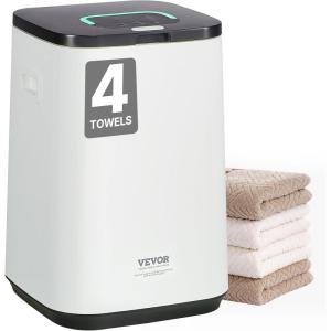 imageVEVOR Towel Warmers for Bathroom Towel Warmer Bucket with Child Lock ampamp HighTemp Light ampamp 24H Delay Timer ampamp Auto Shut Off Fits up to 4 Oversized Towels Blankets Clothes Bathrobes and More WhiteWhite