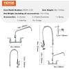 imageVEVOR Commercial Faucet with PreRinse Sprayer 21quot Height 8quot Center 12quot Swing Spout Wall Mount Kitchen Sink Faucet Brass Constructed Device with Pull Down Spray for 123 Compartment Sink36inch