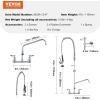 imageVEVOR Commercial Faucet with PreRinse Sprayer 21quot Height 8quot Center 12quot Swing Spout Wall Mount Kitchen Sink Faucet Brass Constructed Device with Pull Down Spray for 123 Compartment Sink47inch