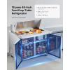 imageVEVOR Commercial Refrigerator 28quot W SandwichSalad Prep Refrigerated Table Stainless Steel Food Prep Station Fridge with 8 Pan for Restaurant Bar Shop 71 Cu Ft Refrigerator Single Door Silver48W with 18 Pans