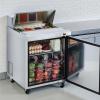 imageVEVOR Commercial Refrigerator 28quot W SandwichSalad Prep Refrigerated Table Stainless Steel Food Prep Station Fridge with 8 Pan for Restaurant Bar Shop 71 Cu Ft Refrigerator Single Door Silver28W with 8 Pans