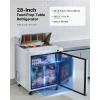imageVEVOR Commercial Refrigerator 28quot W SandwichSalad Prep Refrigerated Table Stainless Steel Food Prep Station Fridge with 8 Pan for Restaurant Bar Shop 71 Cu Ft Refrigerator Single Door Silver28W with 8 Pans