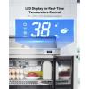 imageVEVOR Commercial Refrigerator 28quot W SandwichSalad Prep Refrigerated Table Stainless Steel Food Prep Station Fridge with 8 Pan for Restaurant Bar Shop 71 Cu Ft Refrigerator Single Door Silver28W with 8 Pans