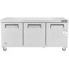 imageVEVOR Commercial Refrigerator 48quot Worktop Undercounter Refrigerator 1285 Cu Ft Thick Stainless Steel Refrigerated Food Prep Station 2 Door Worktop Fridge with lock for Restaurant Bar Diner72W Worktop Refrigerator