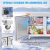 imageVEVOR Commercial Refrigerator 48quot Worktop Undercounter Refrigerator 1285 Cu Ft Thick Stainless Steel Refrigerated Food Prep Station 2 Door Worktop Fridge with lock for Restaurant Bar Diner72W Worktop Refrigerator