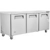imageVEVOR Commercial Refrigerator 48quot Worktop Undercounter Refrigerator 1285 Cu Ft Thick Stainless Steel Refrigerated Food Prep Station 2 Door Worktop Fridge with lock for Restaurant Bar Diner72W Worktop Refrigerator