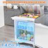 imageVEVOR Commercial Refrigerator 48quot Worktop Undercounter Refrigerator 1285 Cu Ft Thick Stainless Steel Refrigerated Food Prep Station 2 Door Worktop Fridge with lock for Restaurant Bar Diner28W with 12 Pans
