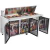 imageVEVOR Commercial Refrigerator 48quot Worktop Undercounter Refrigerator 1285 Cu Ft Thick Stainless Steel Refrigerated Food Prep Station 2 Door Worktop Fridge with lock for Restaurant Bar Diner72W with 30 Pans