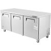 imageVEVOR Commercial Refrigerator 48quot Worktop Undercounter Refrigerator 1285 Cu Ft Thick Stainless Steel Refrigerated Food Prep Station 2 Door Worktop Fridge with lock for Restaurant Bar Diner72W Worktop Refrigerator