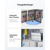 imageVEVOR Commercial Refrigerator 48quot Worktop Undercounter Refrigerator 1285 Cu Ft Thick Stainless Steel Refrigerated Food Prep Station 2 Door Worktop Fridge with lock for Restaurant Bar Diner72W with 30 Pans