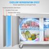 imageVEVOR Commercial Refrigerator 48quot Worktop Undercounter Refrigerator 1285 Cu Ft Thick Stainless Steel Refrigerated Food Prep Station 2 Door Worktop Fridge with lock for Restaurant Bar Diner72W Worktop Refrigerator