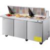 imageVEVOR Commercial Refrigerator 48quot Worktop Undercounter Refrigerator 1285 Cu Ft Thick Stainless Steel Refrigerated Food Prep Station 2 Door Worktop Fridge with lock for Restaurant Bar Diner72W with 30 Pans