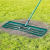 imageLawn Leveling Rake 36quotx10quot with 78quot Handle Compost Spreader with 244256quot Adjustable Handle and 24quot Basket for Spreading Manure Topsoil