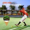 imageVEVOR 10x3ft SoftballBaseball Pitching Mat with Rubber Mound  AntiFade Turf ampamp AntiSlip Foam Backing Portable Fastpitch Training Aid for IndoorOutdoor Practice RedGreenGreen