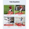 imageVEVOR 10x3ft SoftballBaseball Pitching Mat with Rubber Mound  AntiFade Turf ampamp AntiSlip Foam Backing Portable Fastpitch Training Aid for IndoorOutdoor Practice RedGreenRed