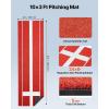 imageVEVOR 10x3ft SoftballBaseball Pitching Mat with Rubber Mound  AntiFade Turf ampamp AntiSlip Foam Backing Portable Fastpitch Training Aid for IndoorOutdoor Practice RedGreenRed
