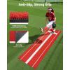 imageVEVOR 10x3ft SoftballBaseball Pitching Mat with Rubber Mound  AntiFade Turf ampamp AntiSlip Foam Backing Portable Fastpitch Training Aid for IndoorOutdoor Practice RedGreenRed