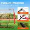 imageVEVOR 7x7ft Baseball Softball Practice Net Portable Baseball Training Net for Hitting Batting Catching Pitching Backstop Baseball Equipment Training Net7x7FTNo Strike Zone