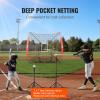 imageVEVOR 7x7ft Baseball Softball Practice Net Portable Baseball Training Net for Hitting Batting Catching Pitching Backstop Baseball Equipment Training NetNet OnlyNo Frame