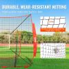 imageVEVOR 7x7ft Baseball Softball Practice Net Portable Baseball Training Net for Hitting Batting Catching Pitching Backstop Baseball Equipment Training NetNet OnlyNo Frame