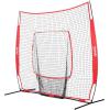imageVEVOR 7x7ft Baseball Softball Practice Net Portable Baseball Training Net for Hitting Batting Catching Pitching Backstop Baseball Equipment Training Net7x7FTNo Strike Zone