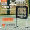 imageVEVOR 9 Hole Baseball Net 28quotx27quot Softball Baseball Training Equipment for Hitting Pitching Practice Heavy Duty Height Adjustable Trainer Aid with Strike Zone ampamp 4 Ground Stakes for Youth Adults
